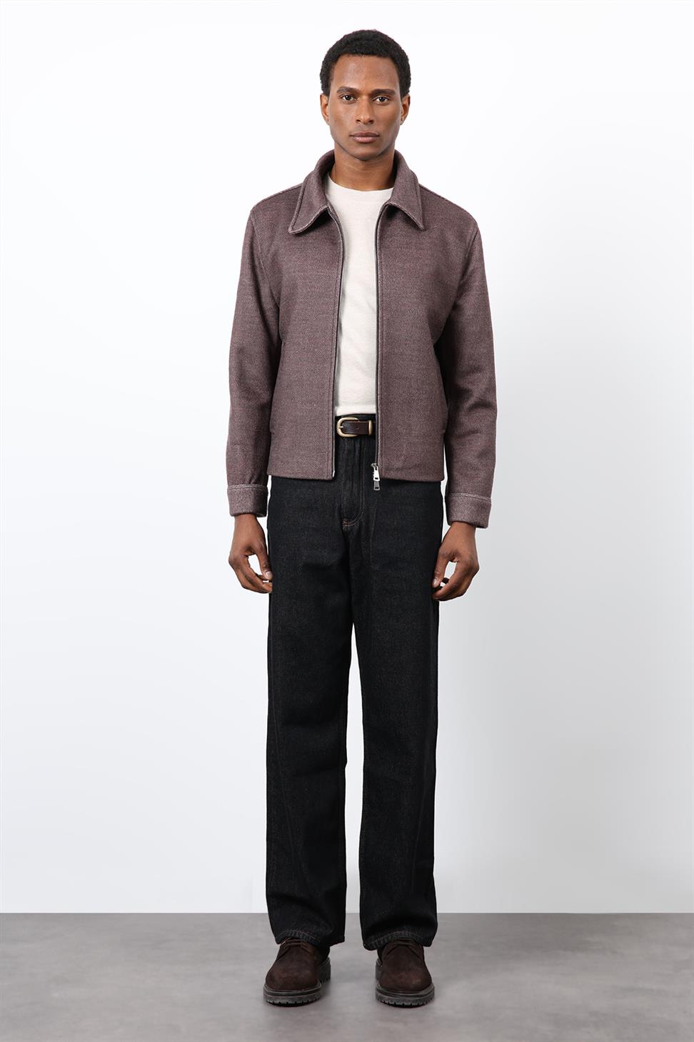 Antioch Açık Vizon Yün Karışımlı Erkek Ceket