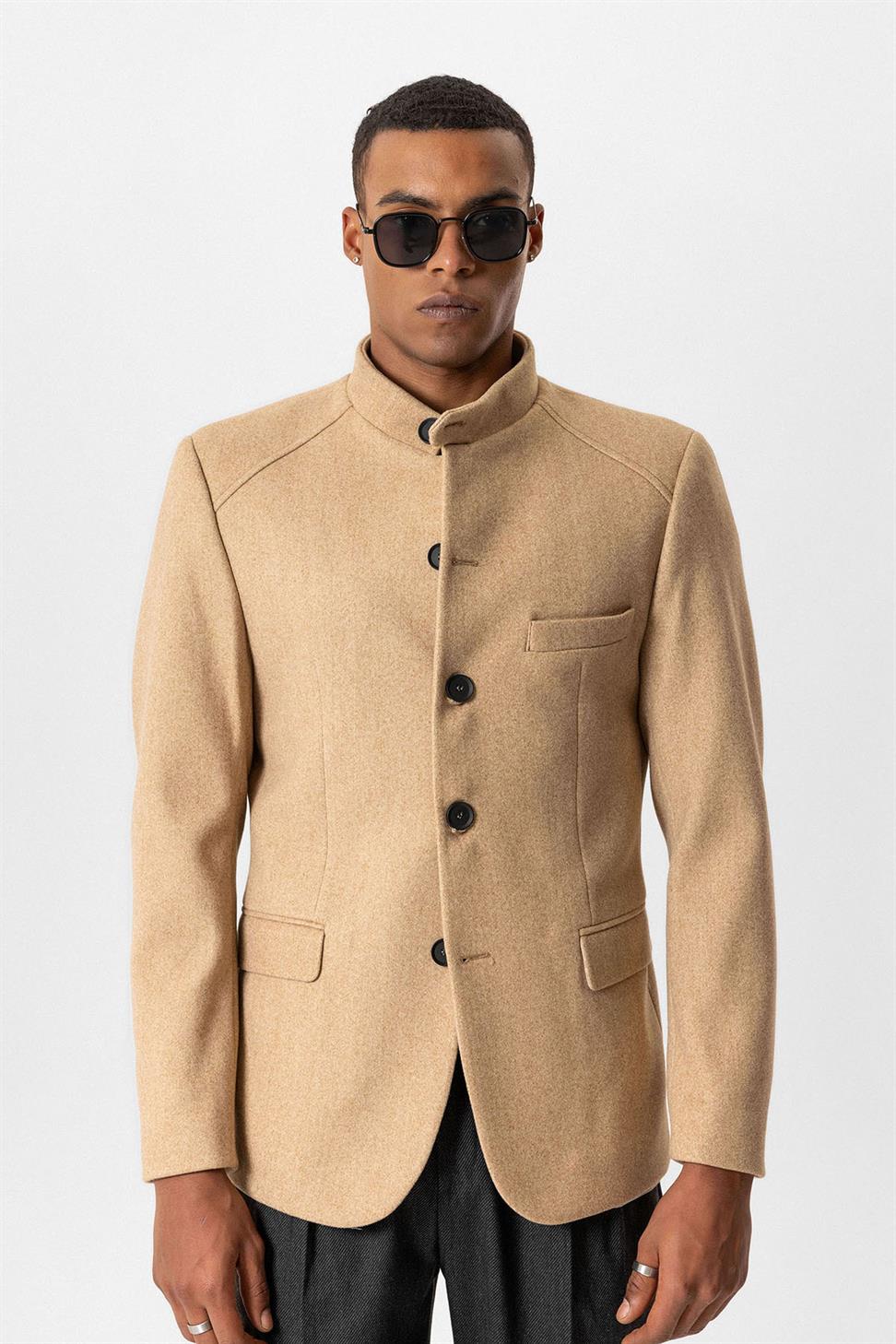 سترة قطنية بياقة واقفة للرجال