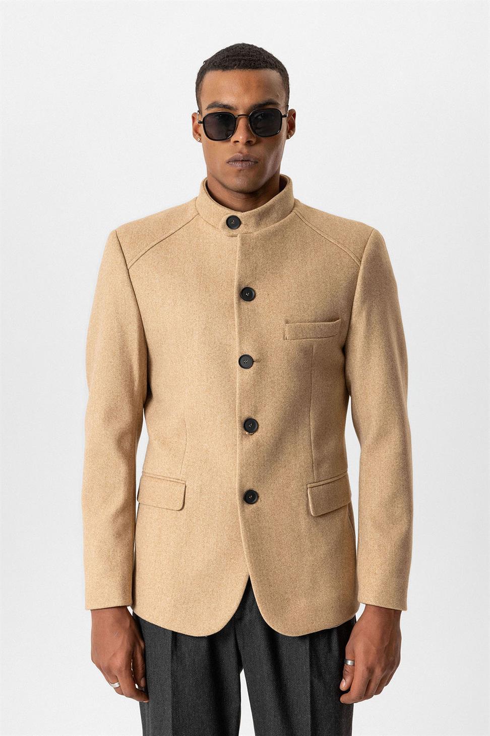 سترة قطنية بياقة واقفة للرجال