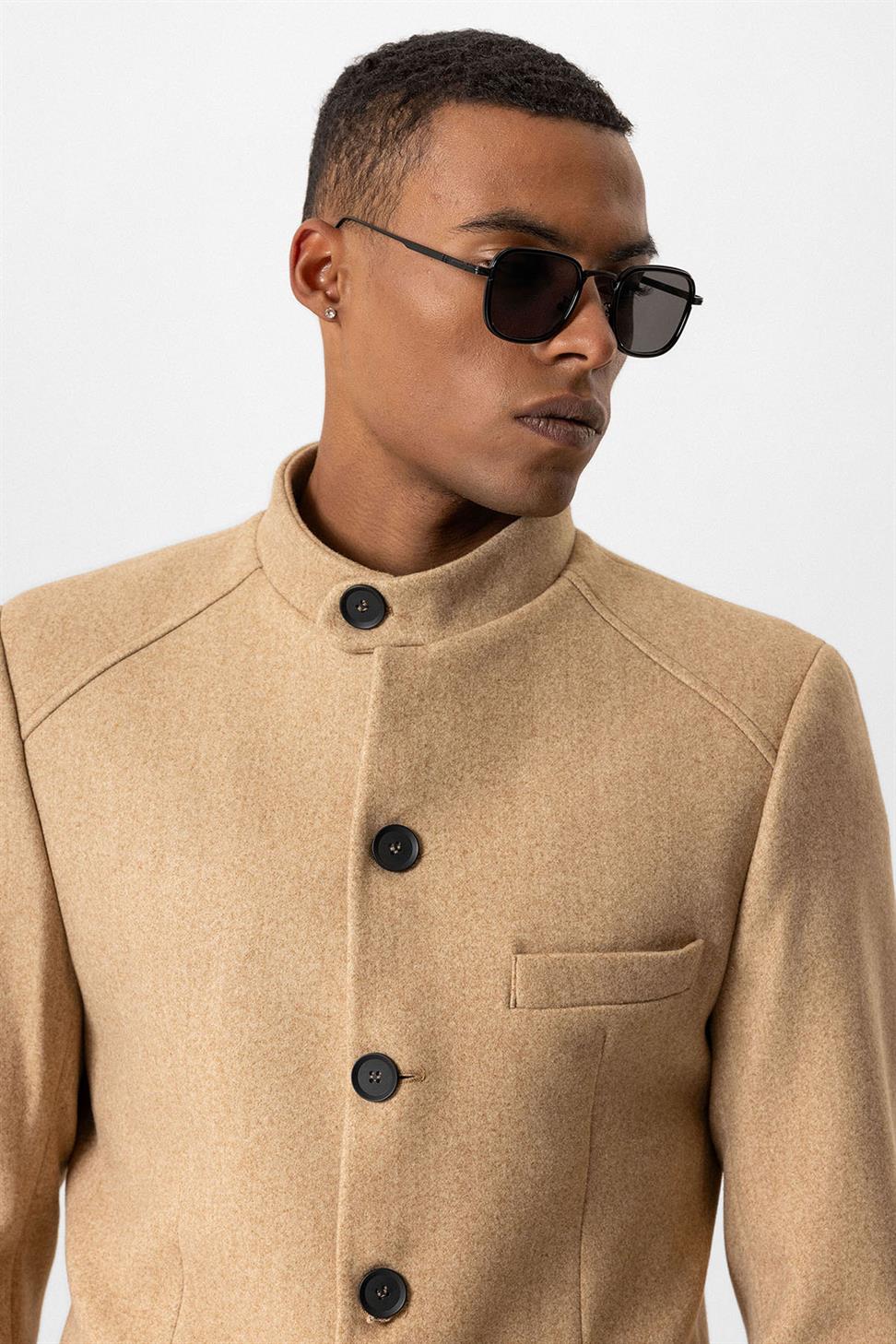 سترة قطنية بياقة واقفة للرجال