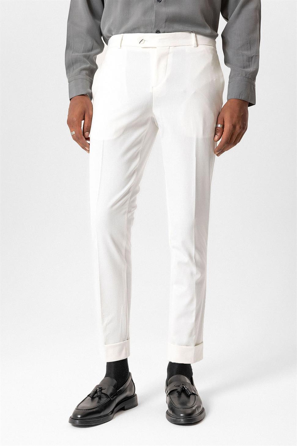 بنطال رجالي بقصة عادية بساقين