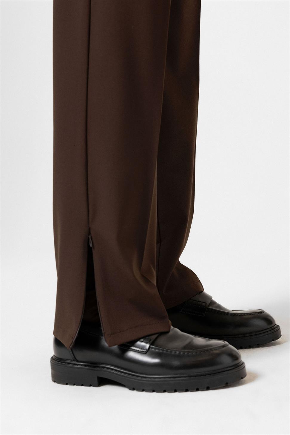 بنطلون رجالي بسحاب عالي الخصر