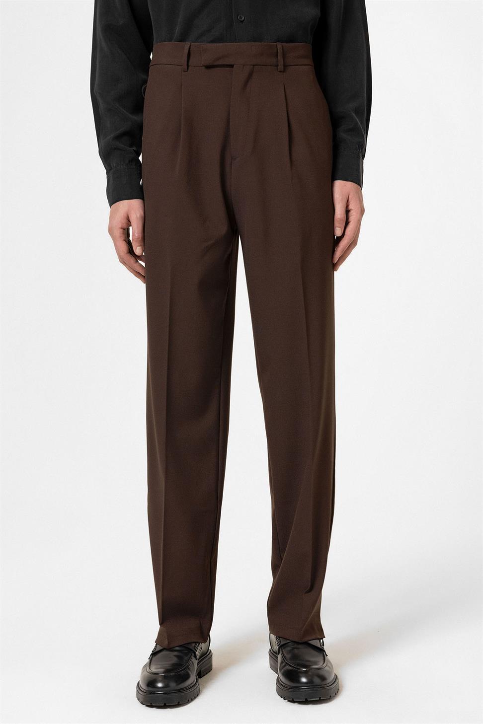 بنطلون رجالي بسحاب عالي الخصر