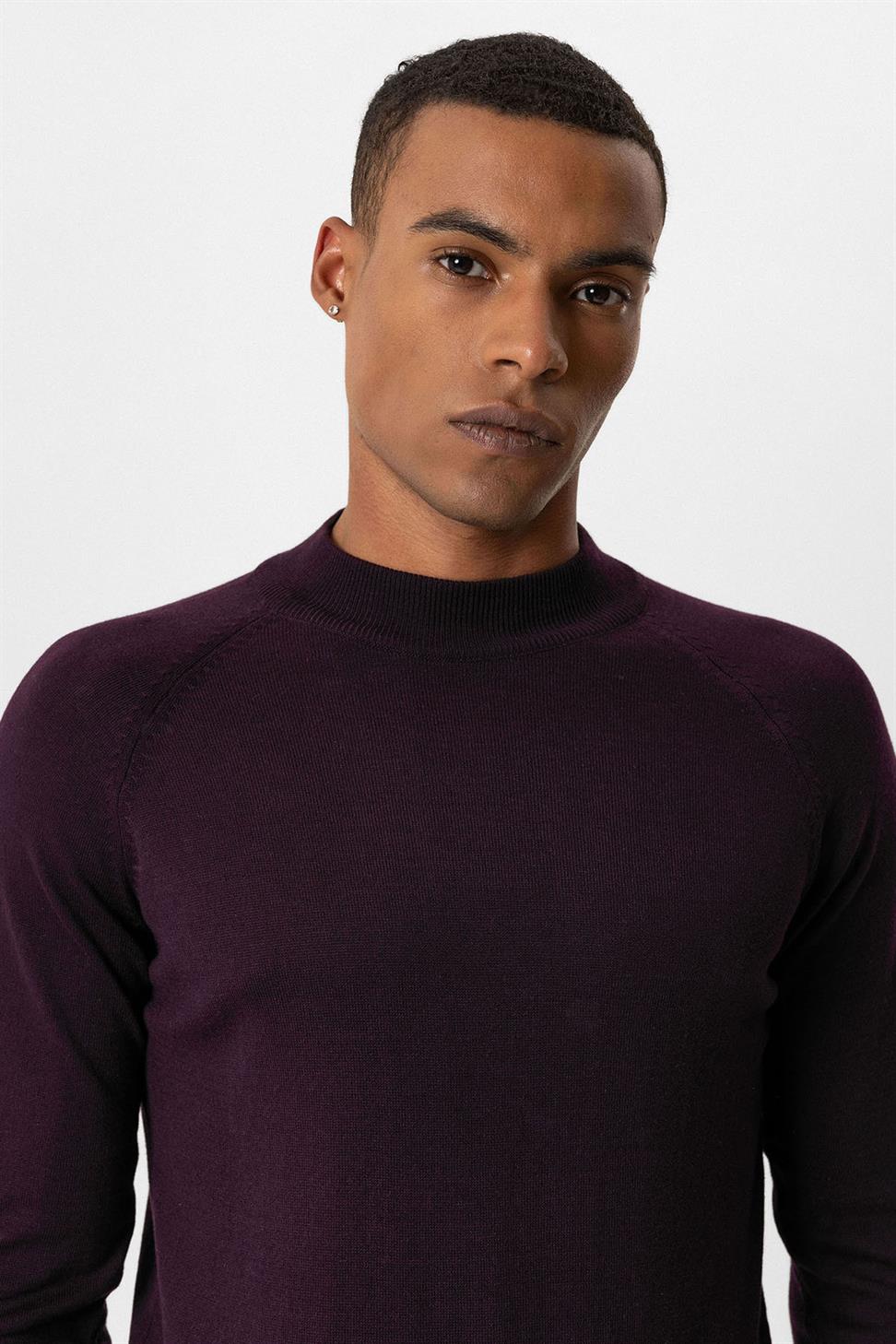 ملابس التريكو الرجالية نصف الياقة المدورة