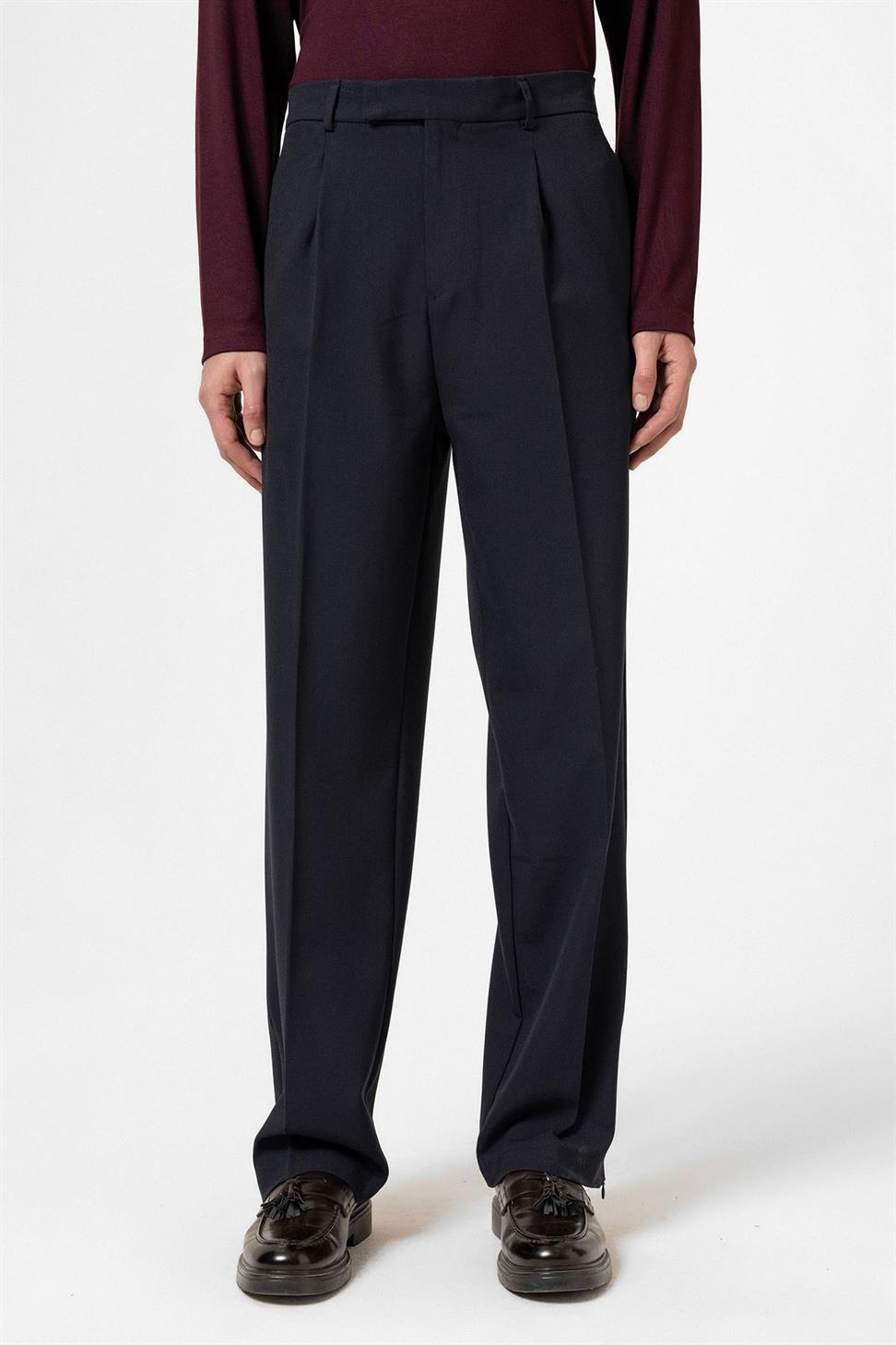 بنطلون رجالي بسحاب عالي الخصر