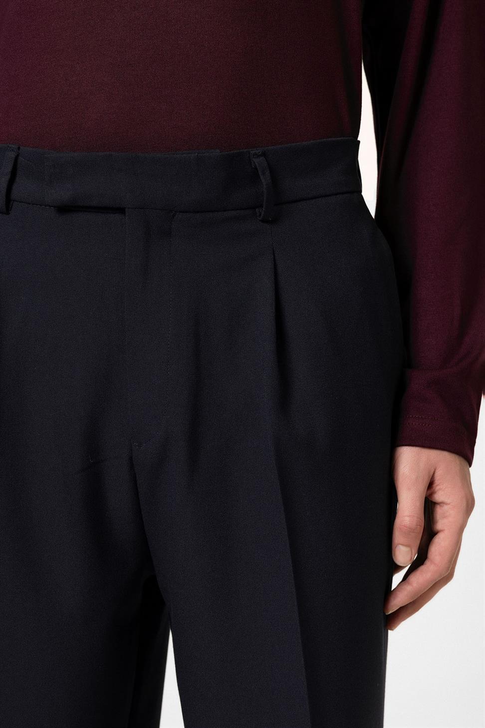 بنطلون رجالي بسحاب عالي الخصر