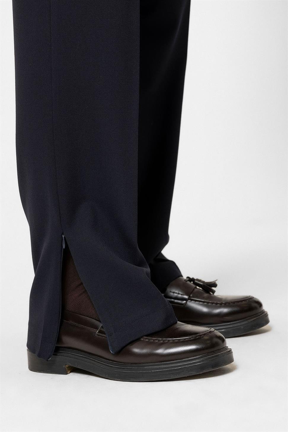 بنطلون رجالي بسحاب عالي الخصر