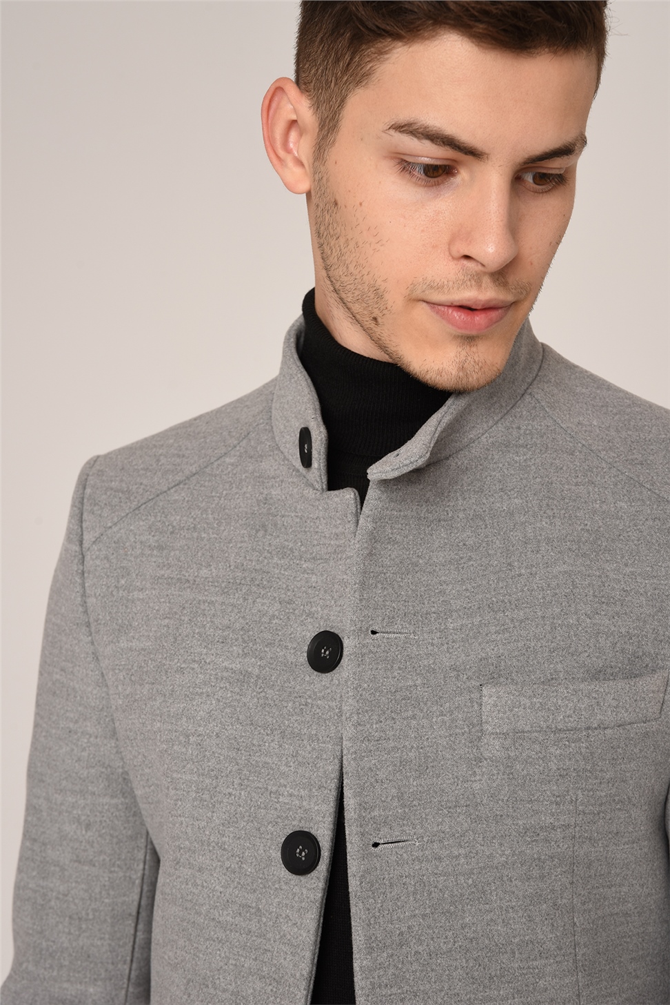 سترة قطنية بياقة واقفة للرجال