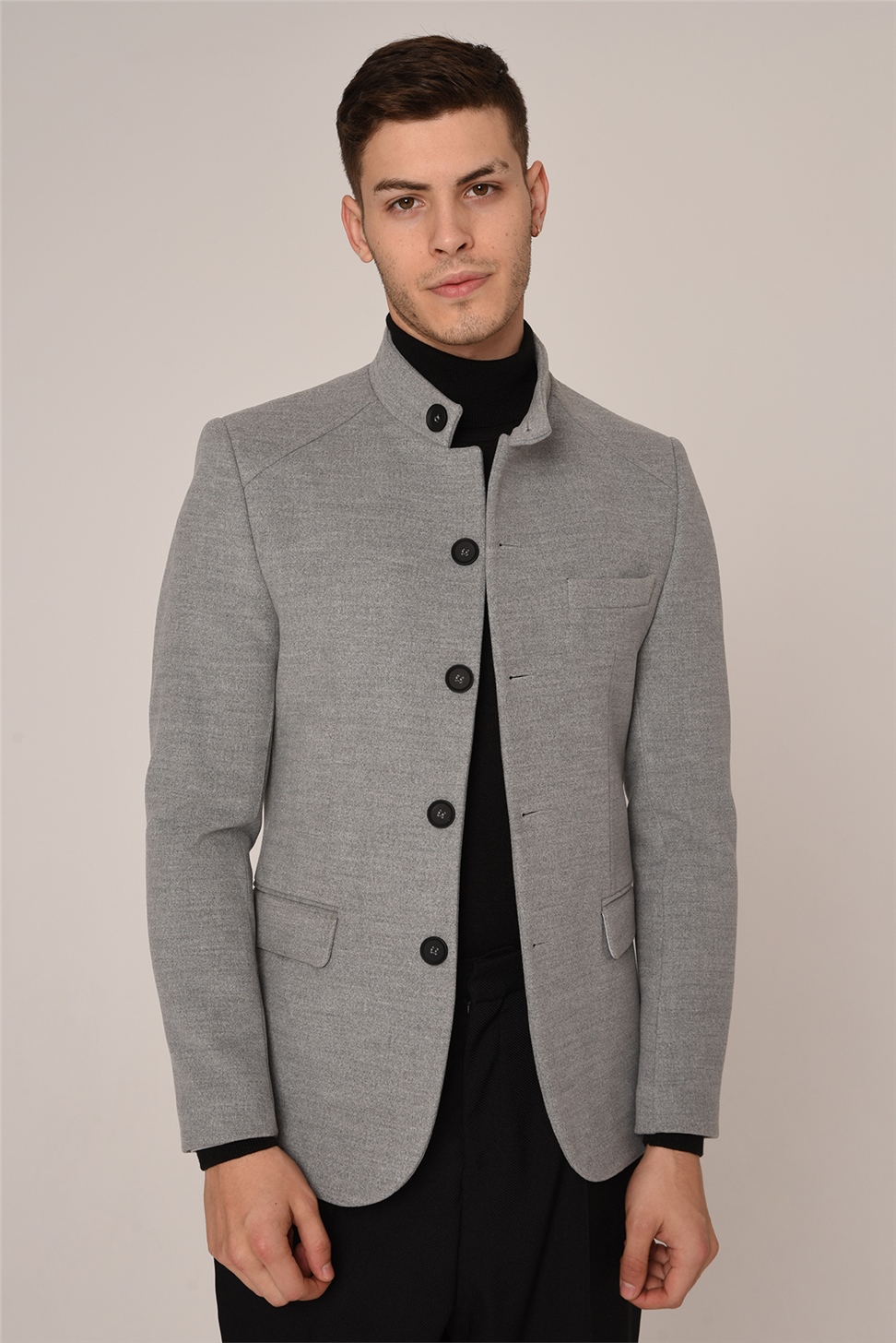 سترة قطنية بياقة واقفة للرجال