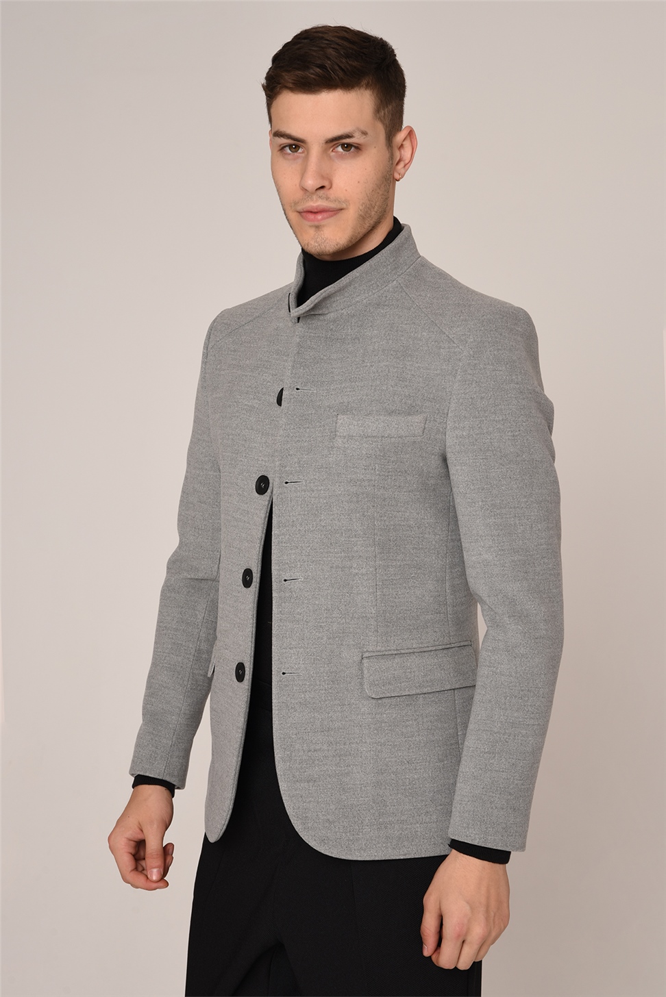 سترة قطنية بياقة واقفة للرجال