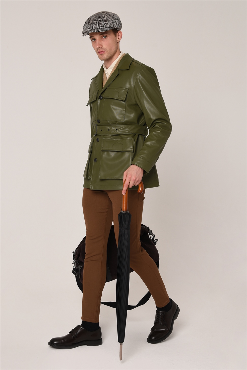 بنطال قطني بقصة ضيقة للرجال