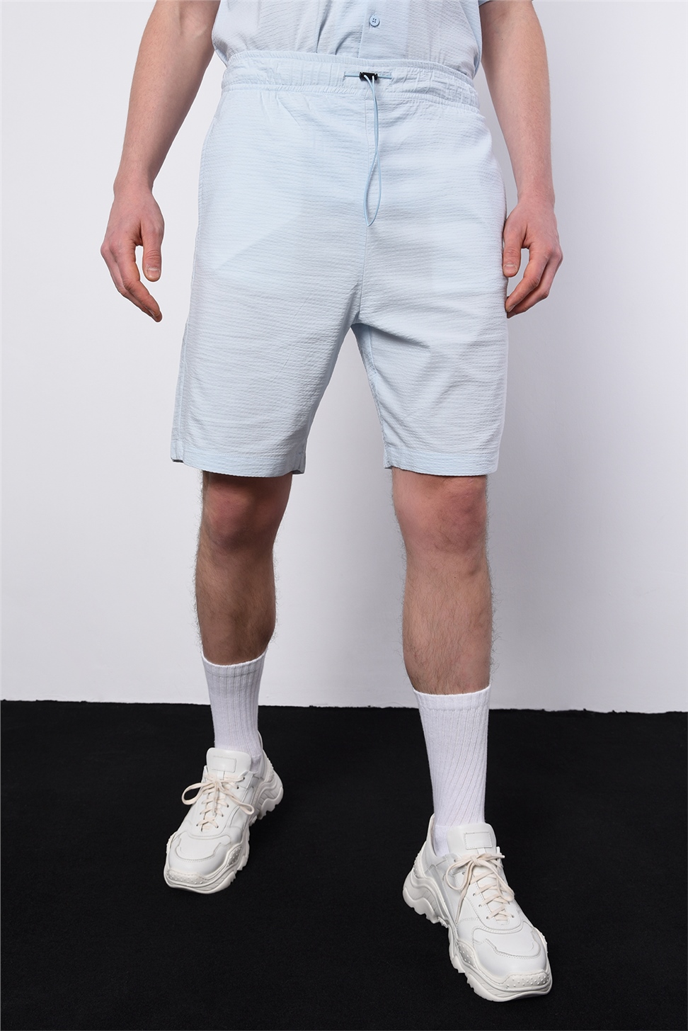 مجموعة شورت قميص كبير الحجم للرجال