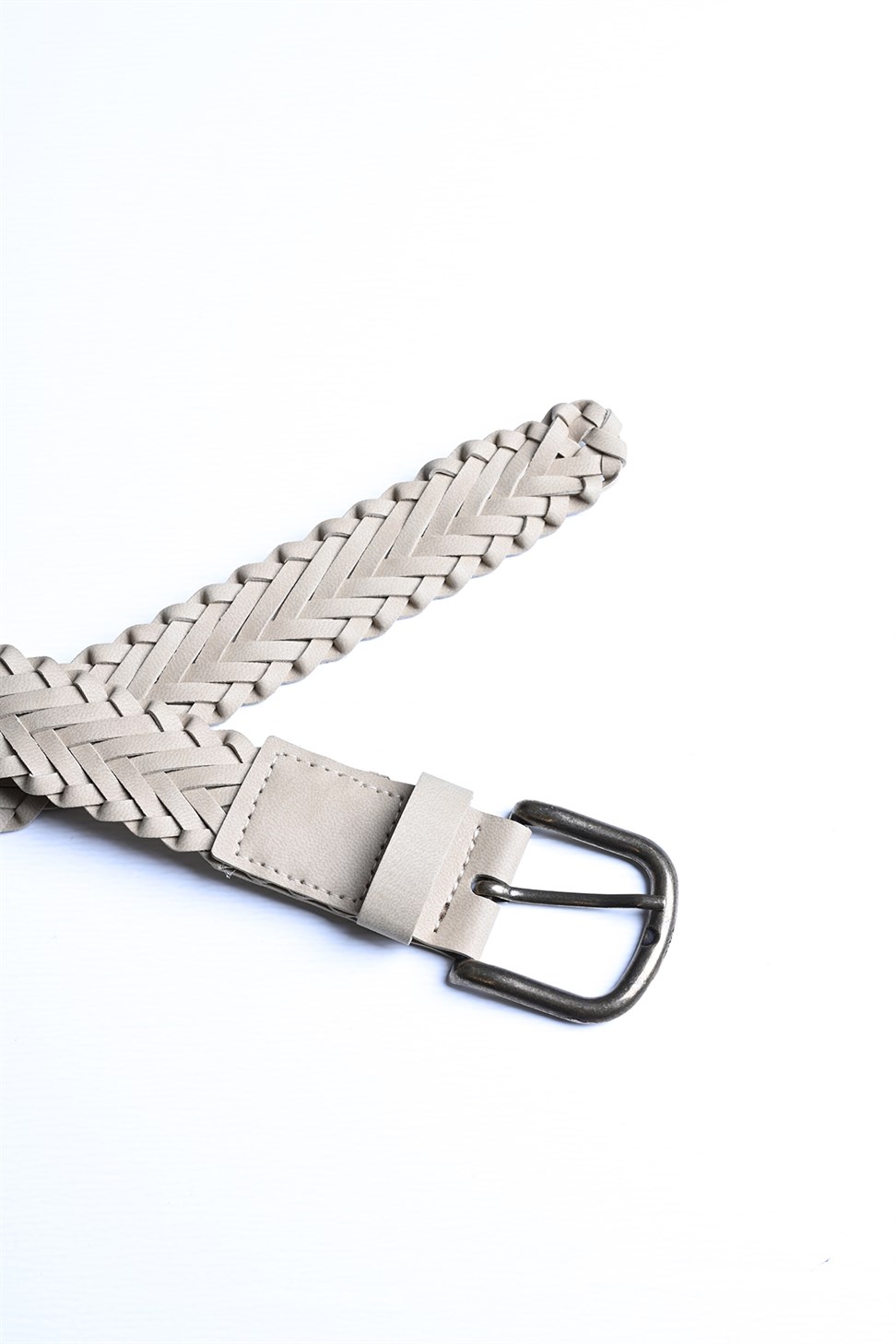 حزام رجالي من الجلد الصناعي المحبوك