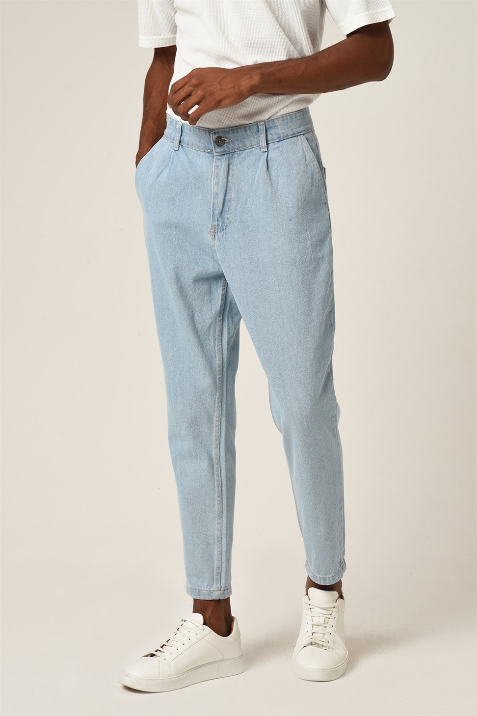 Mens High Waist Jeans