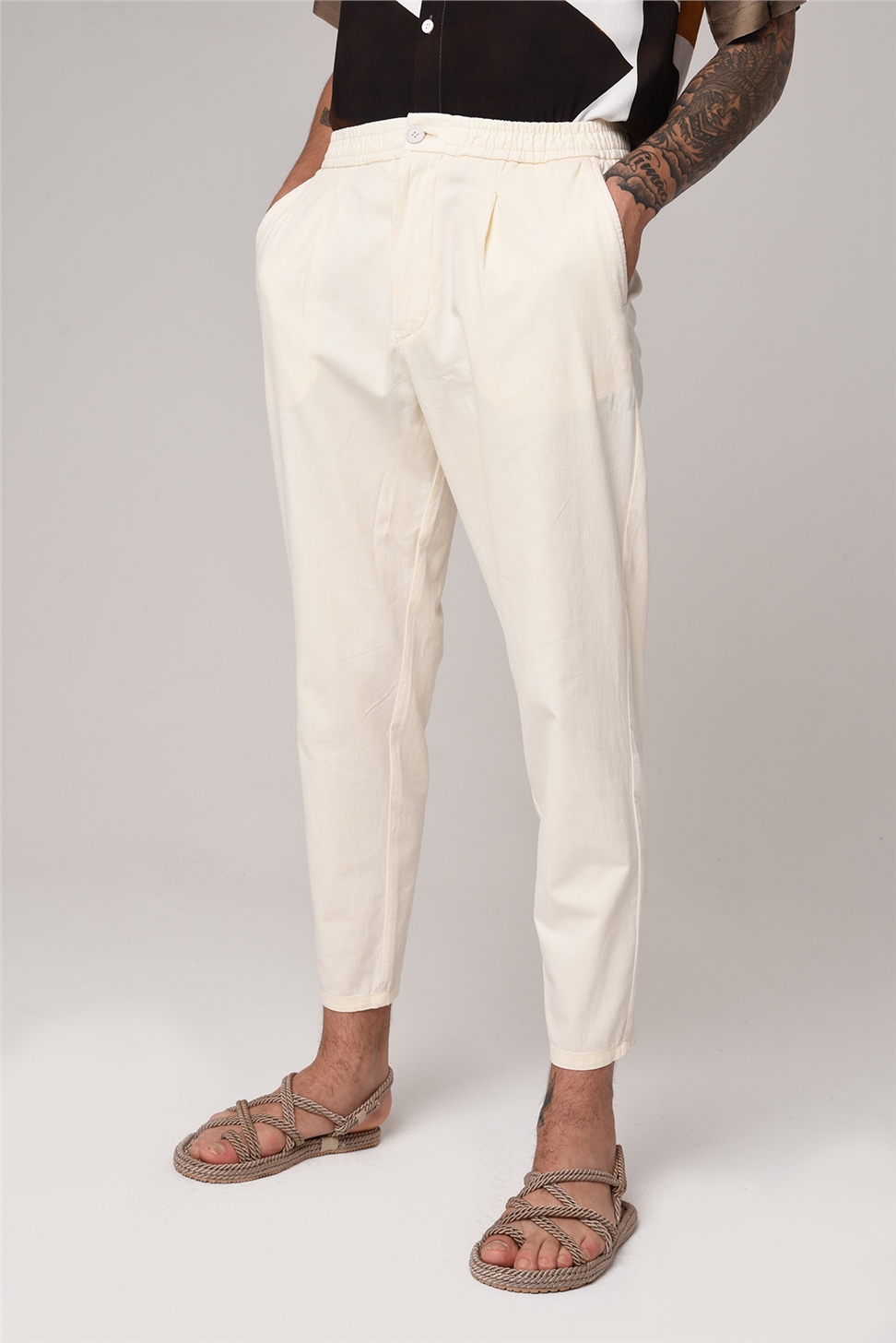 بنطال بخصر مطاطي