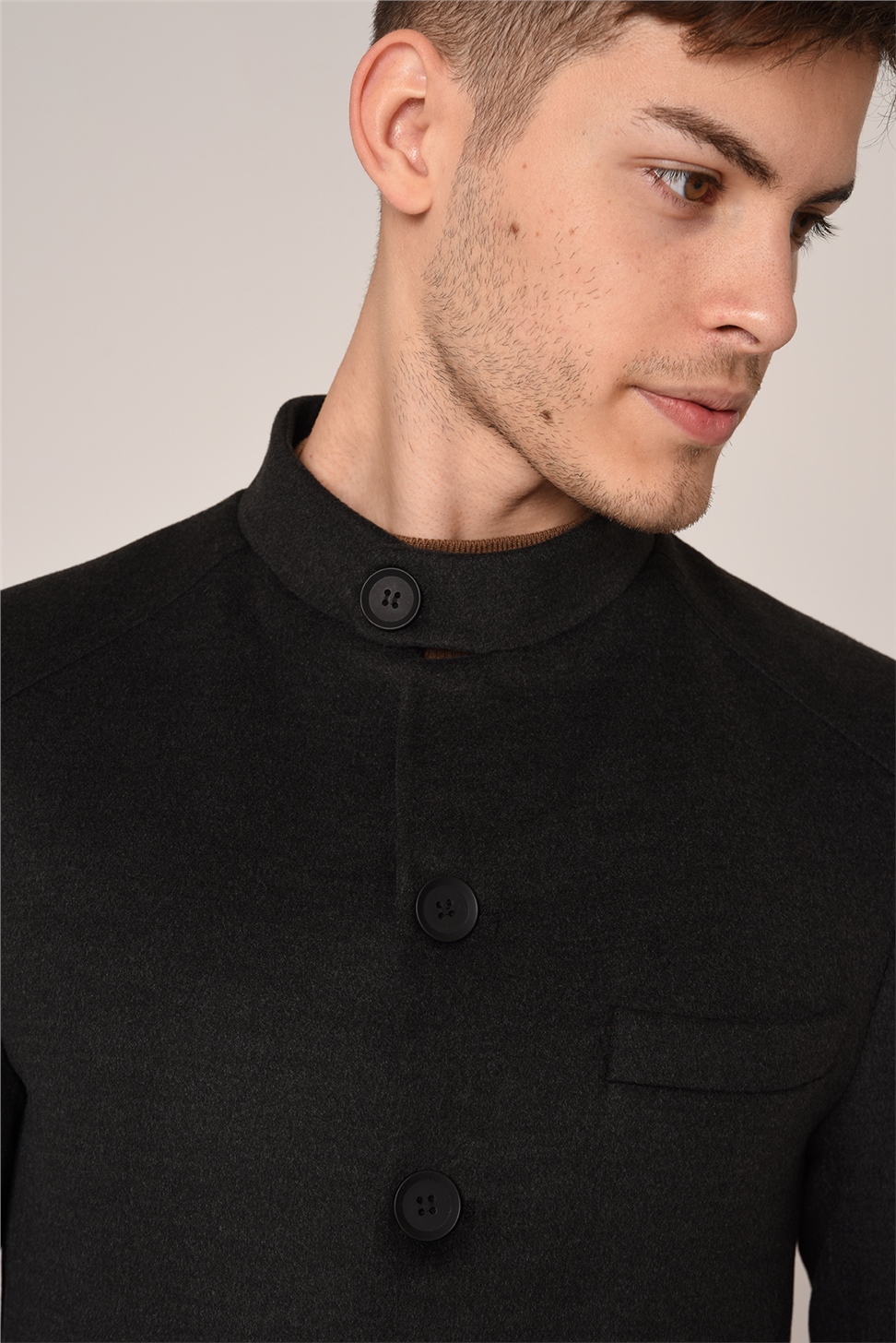 سترة قطنية بياقة واقفة للرجال