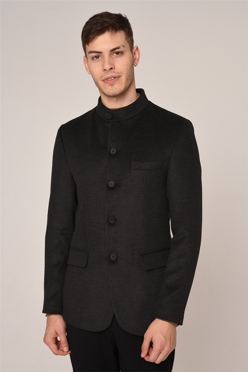 سترة قطنية بياقة واقفة للرجال