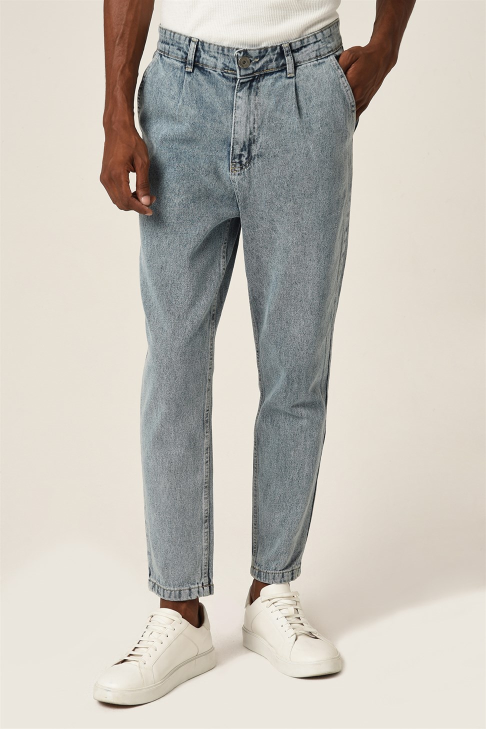 Mens High Waist Jeans