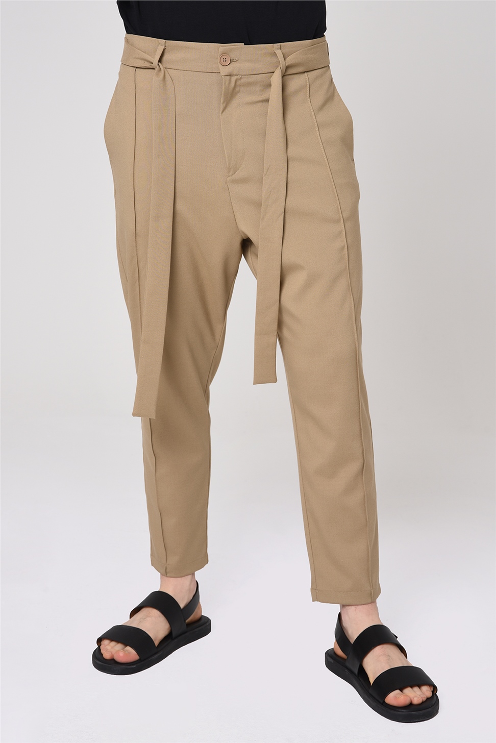 بنطال Boyfriend بحزام الخصر