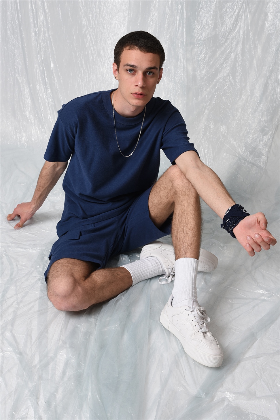 مجموعة شورت تي شيرت كبير الحجم للرجال