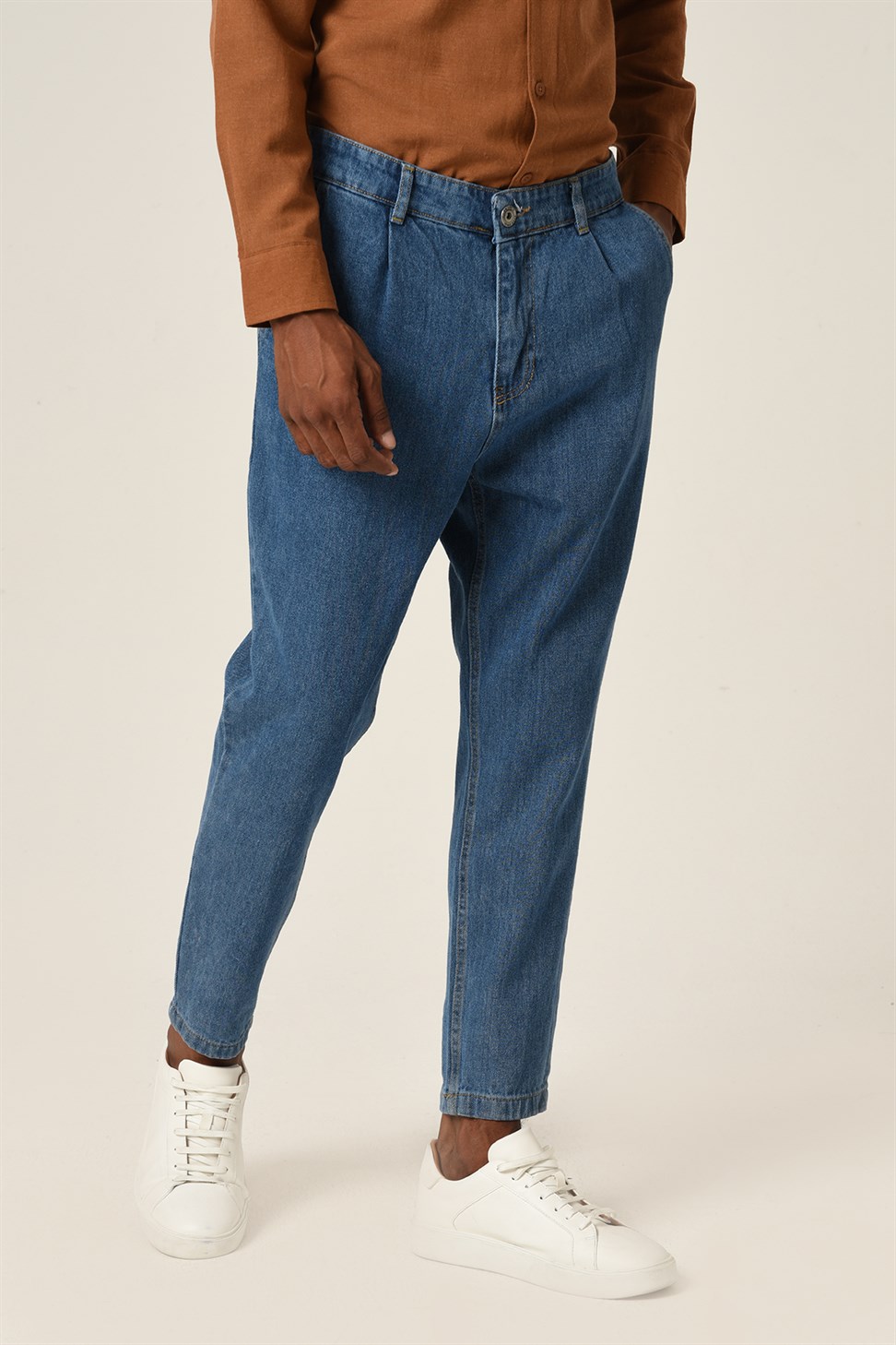 Mens High Waist Jeans