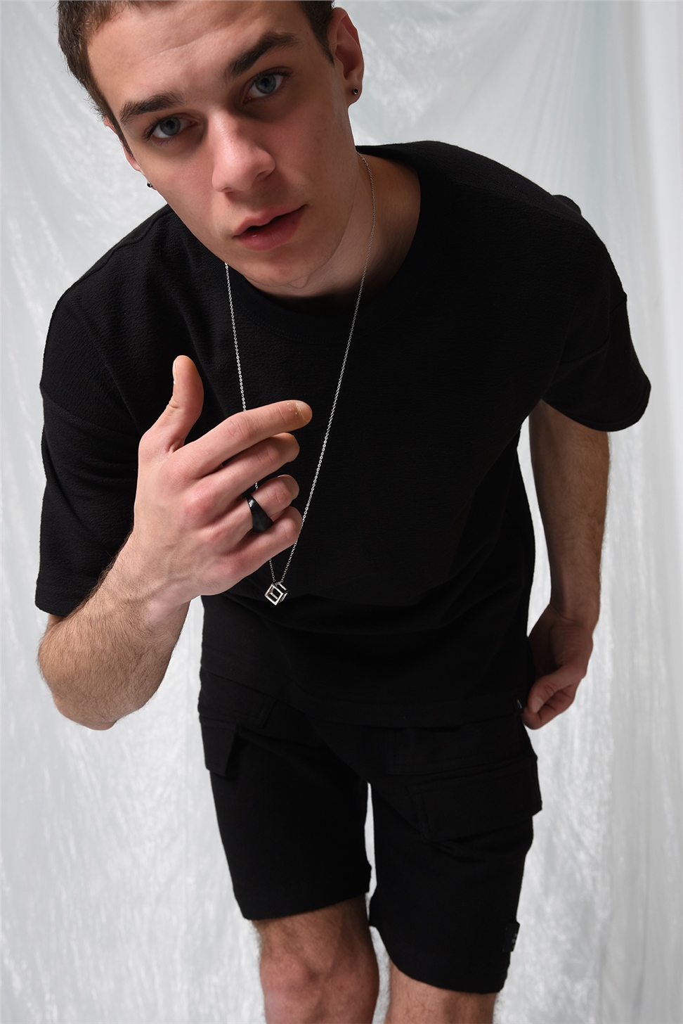 مجموعة شورت تي شيرت كبير الحجم للرجال