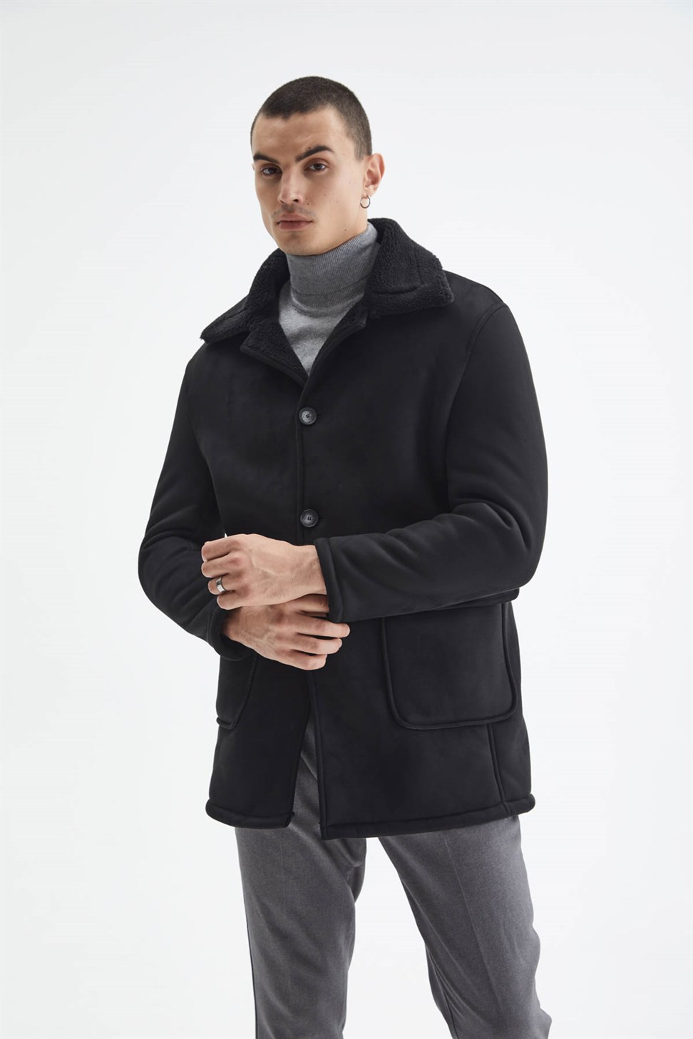 معطف صوف للرجال