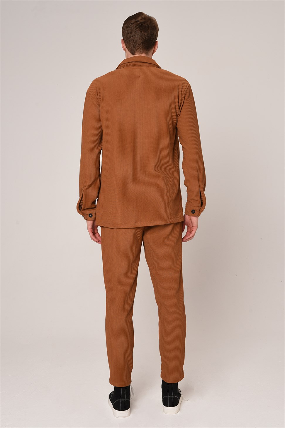 بنطلون محبوك مخطط للرجال