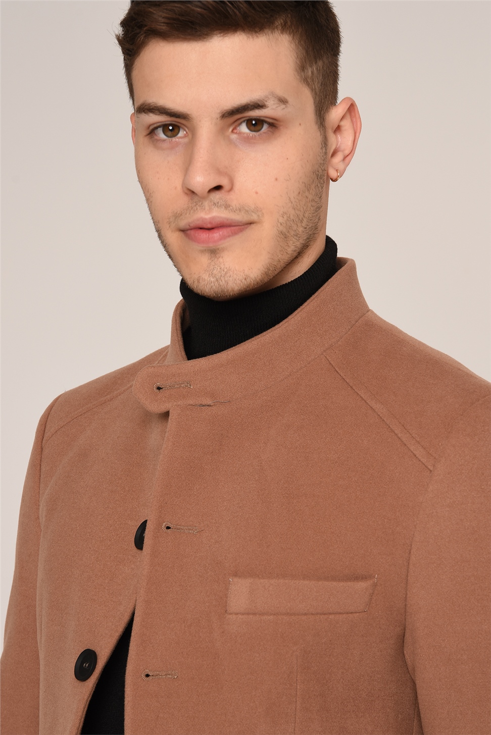 سترة قطنية بياقة واقفة للرجال