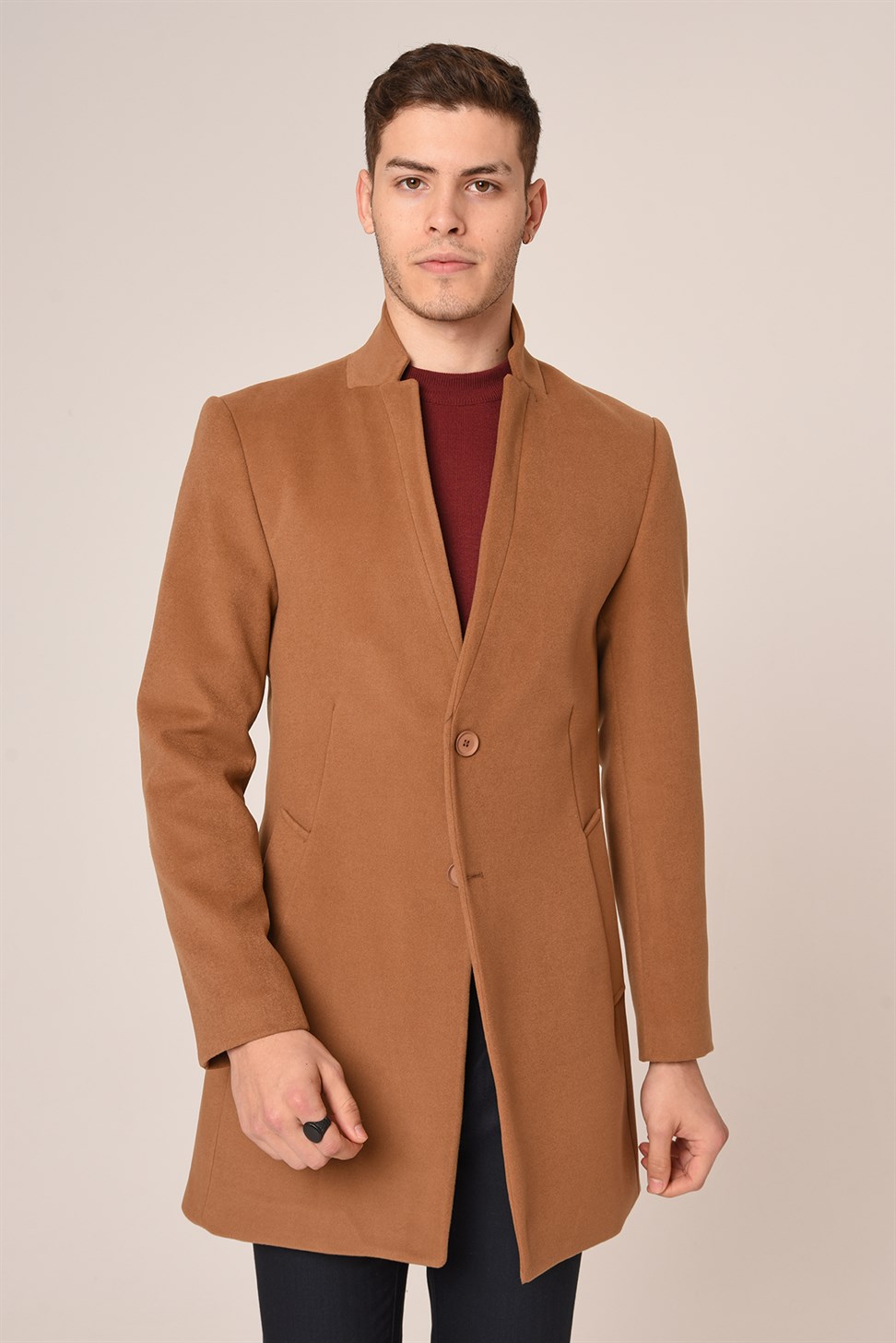 معطف الكاش من الصوف المخلوط للرجال