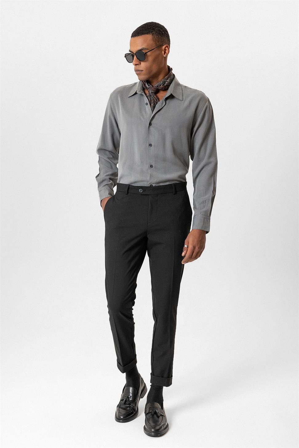 بنطال رجالي بقصة عادية بساقين