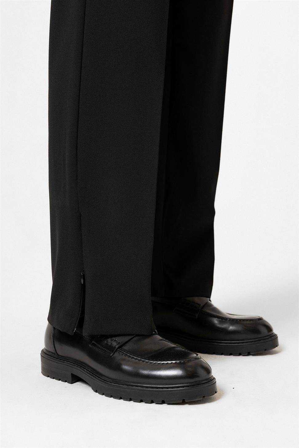 بنطلون رجالي بسحاب عالي الخصر