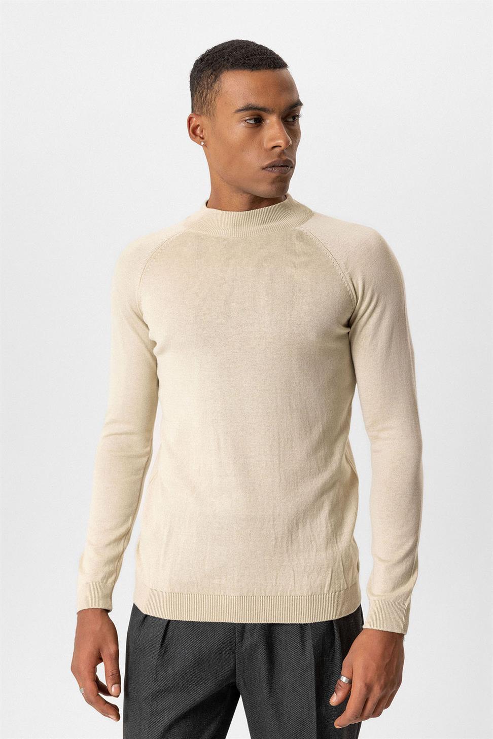 ملابس التريكو الرجالية نصف الياقة المدورة