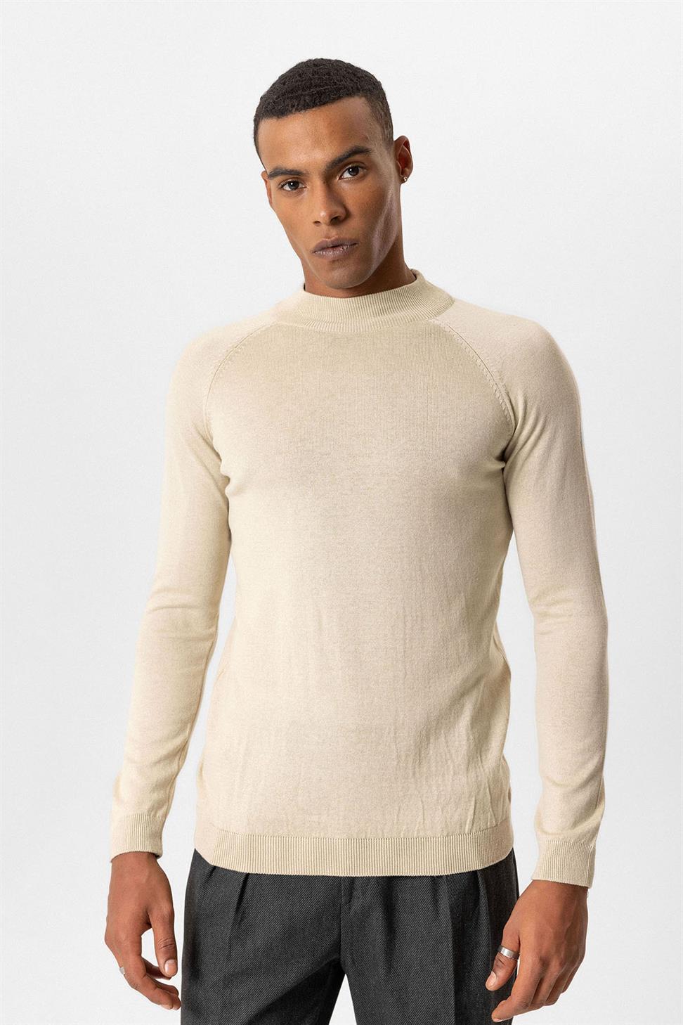 ملابس التريكو الرجالية نصف الياقة المدورة