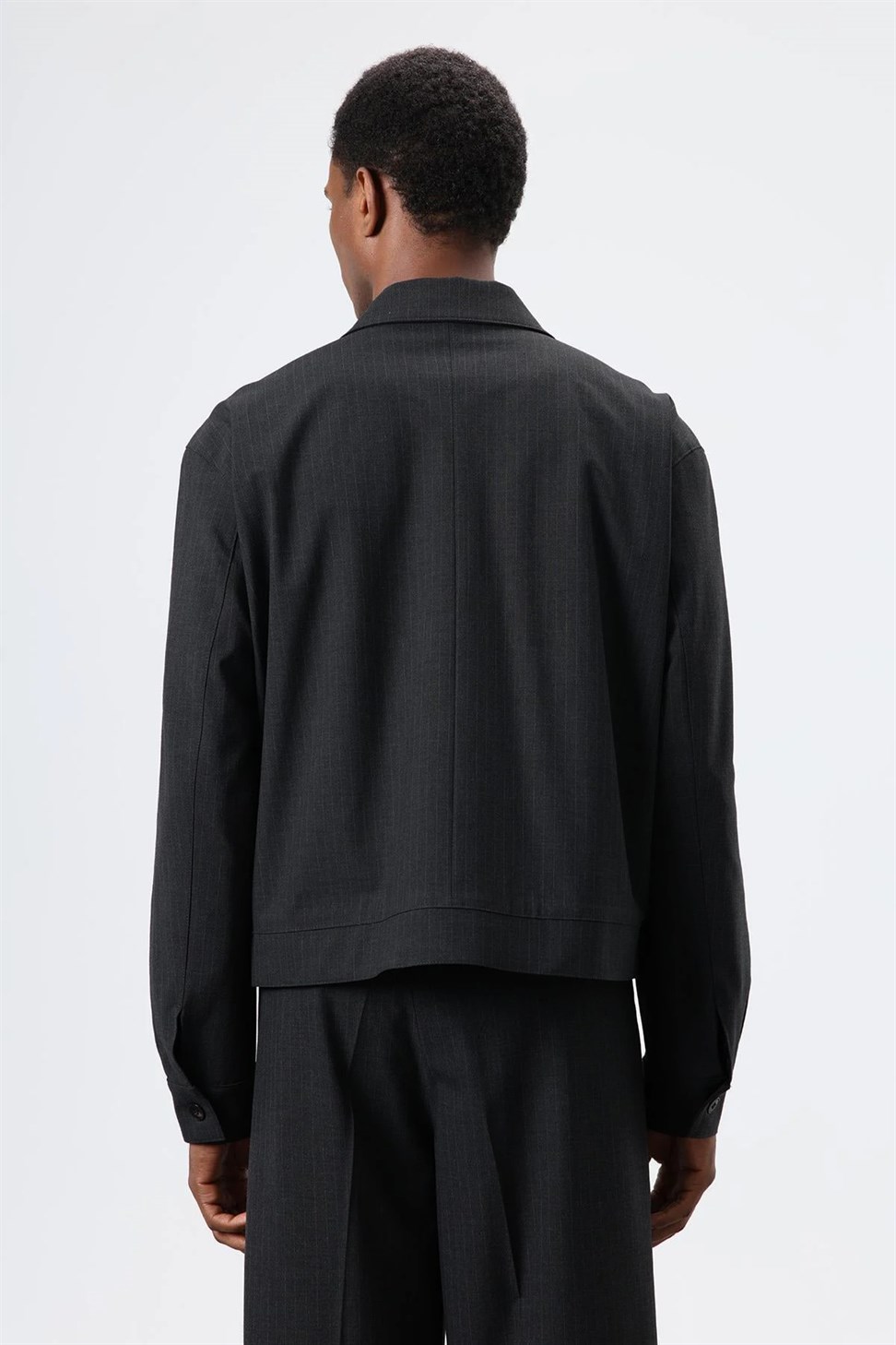 Striped Seasonal Mens Coat