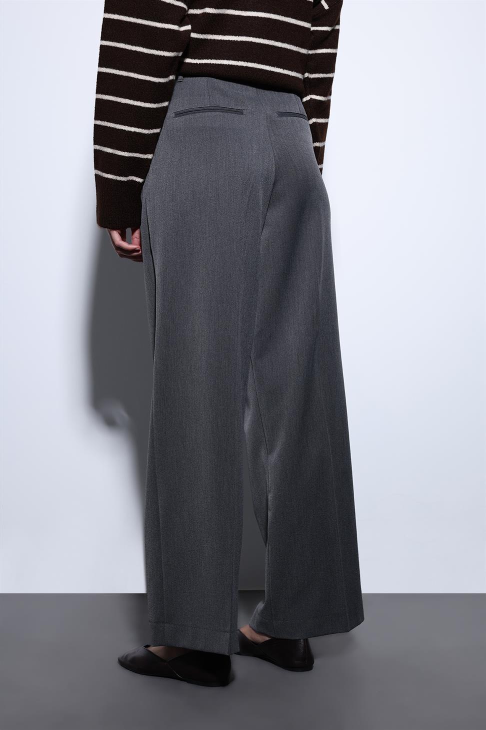 Antioch Antrasit Geniş Paça Kadın Pantolon