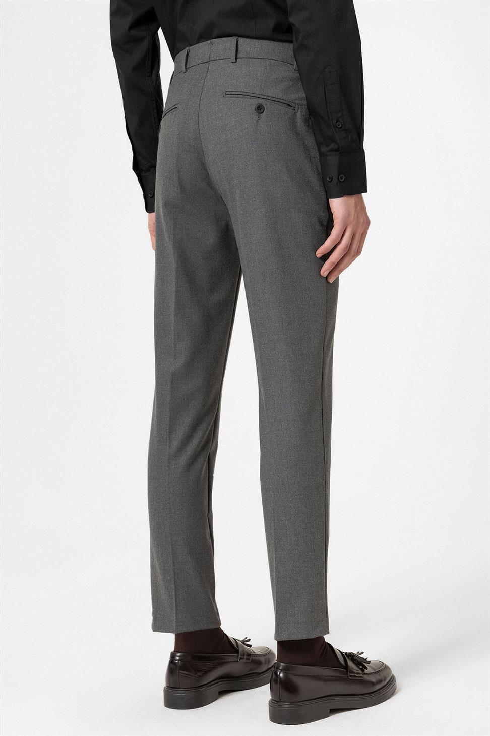 Antioch Antrasit Klasik Yüksek Bel Erkek Pantolon