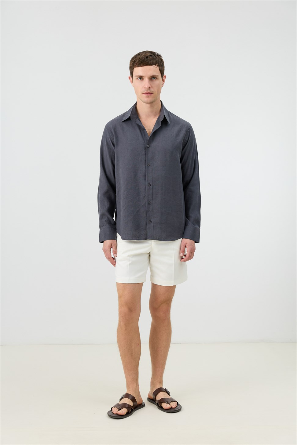 Mens Patterned Shirt with Modal Blend
