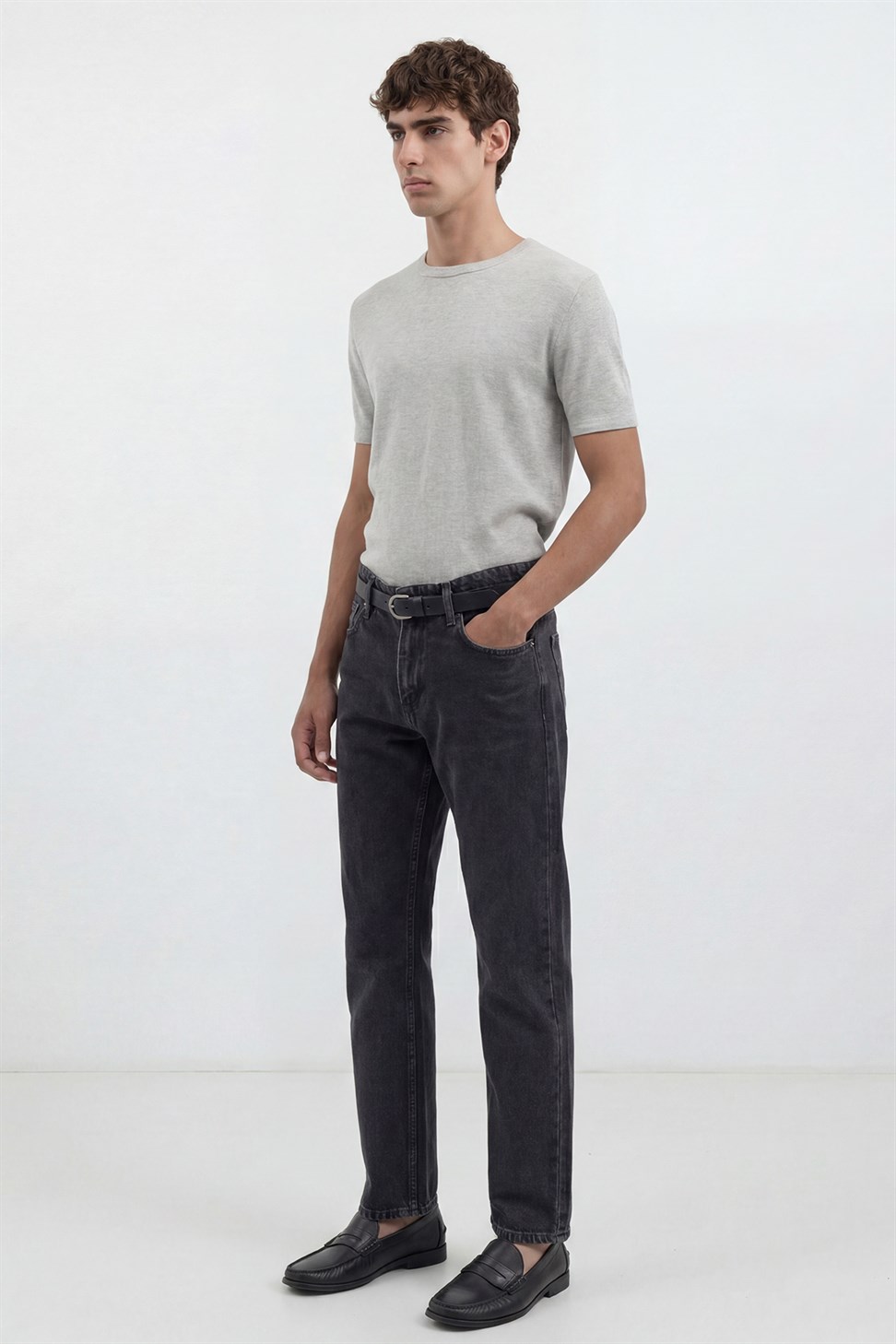 Antioch Antrasit Straight Fit Erkek Jean