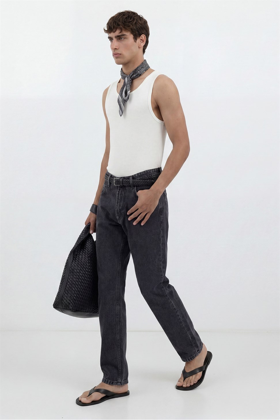 Antioch Antrasit Tapered Fit Erkek Jean