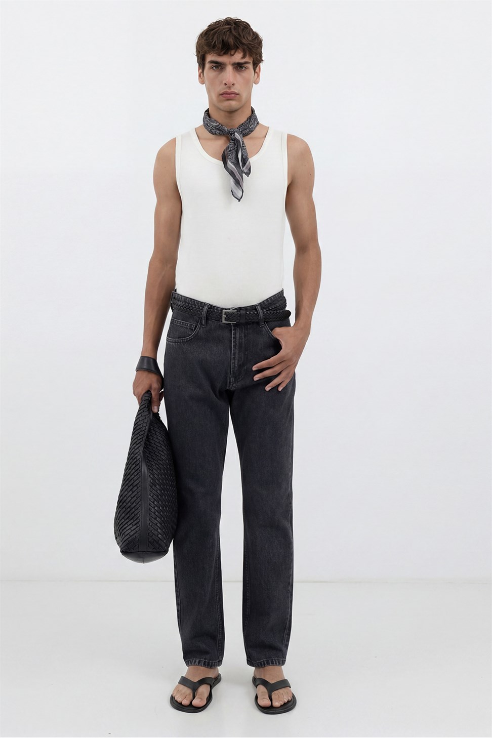 Antioch Antrasit Tapered Fit Erkek Jean