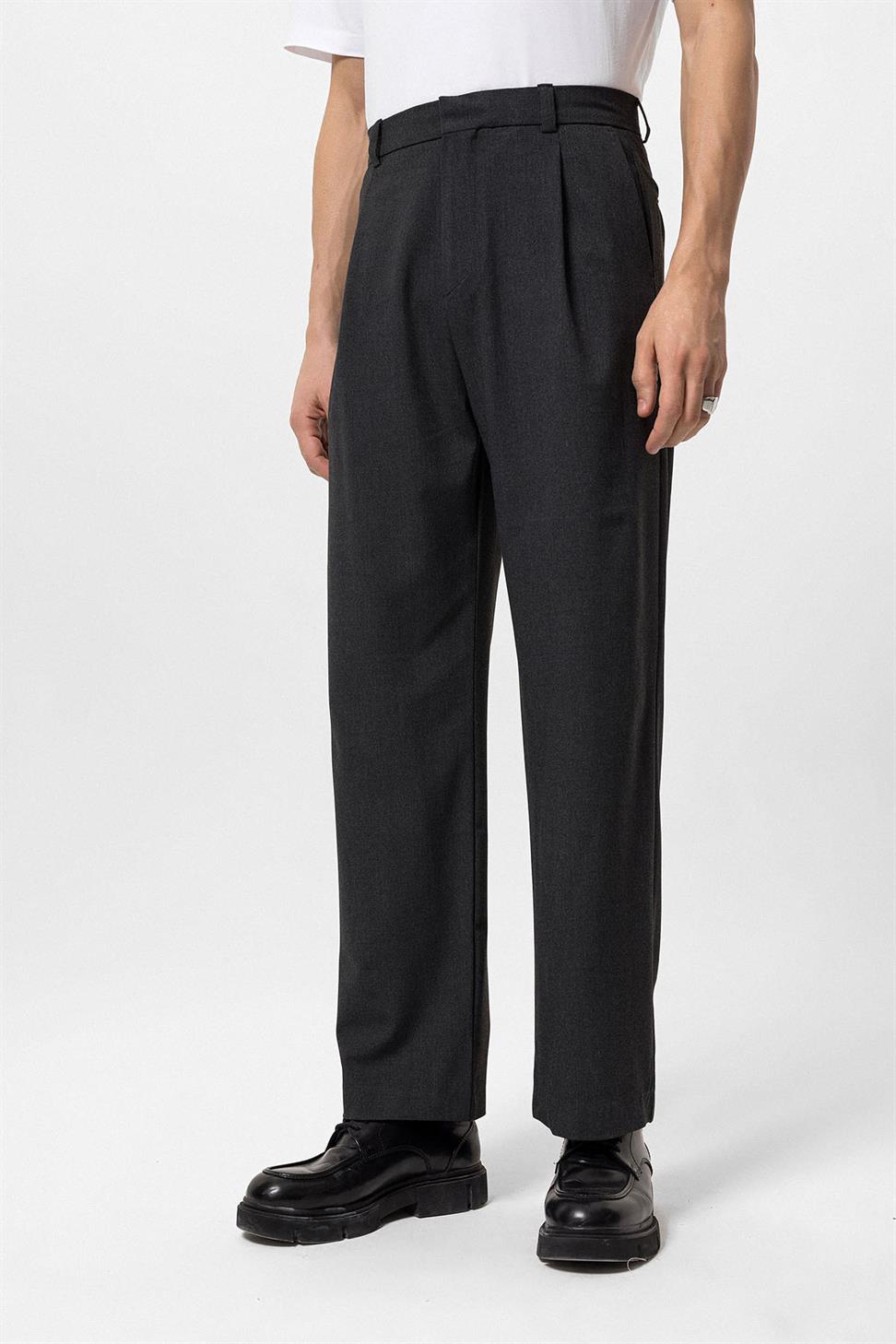 Antioch Antrasit Yüksek Bel Baggy Erkek Pantolon