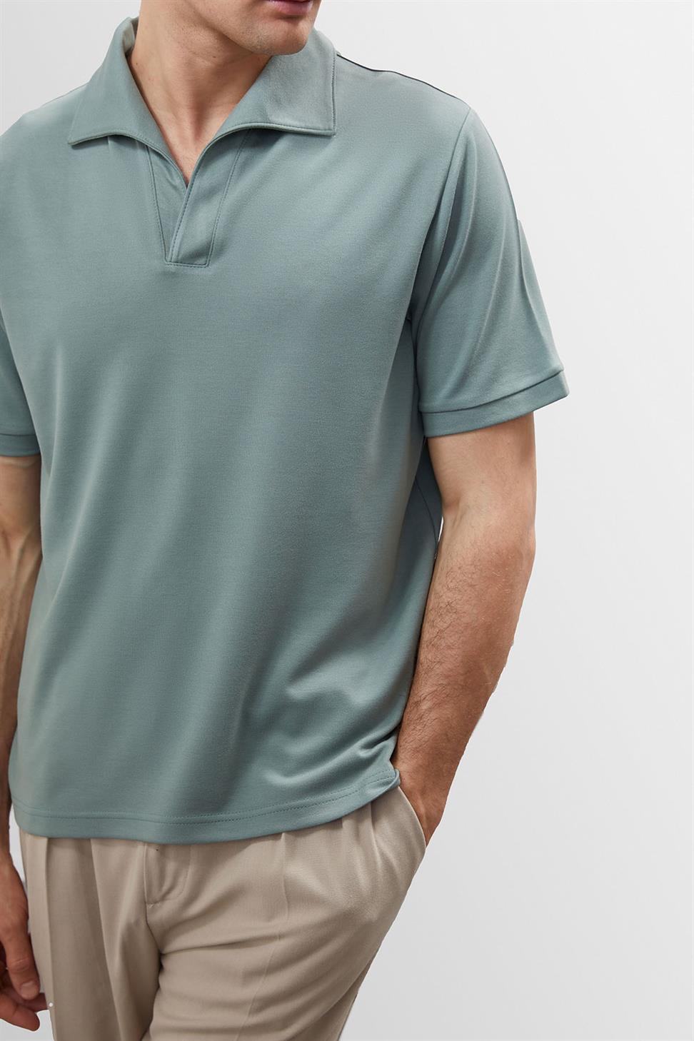 تي شيرت رجالي بياقة Apaş