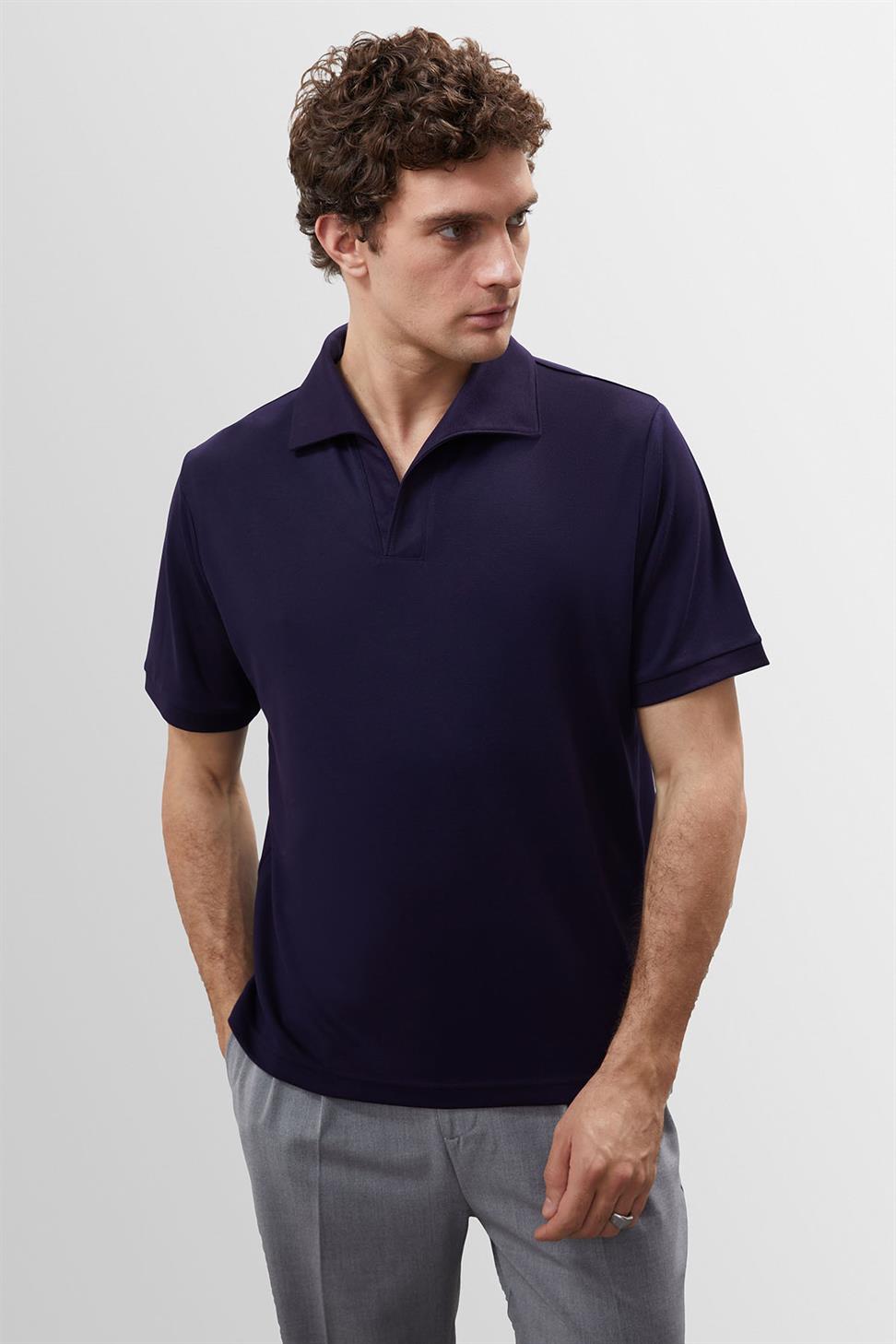 تي شيرت رجالي بياقة Apaş