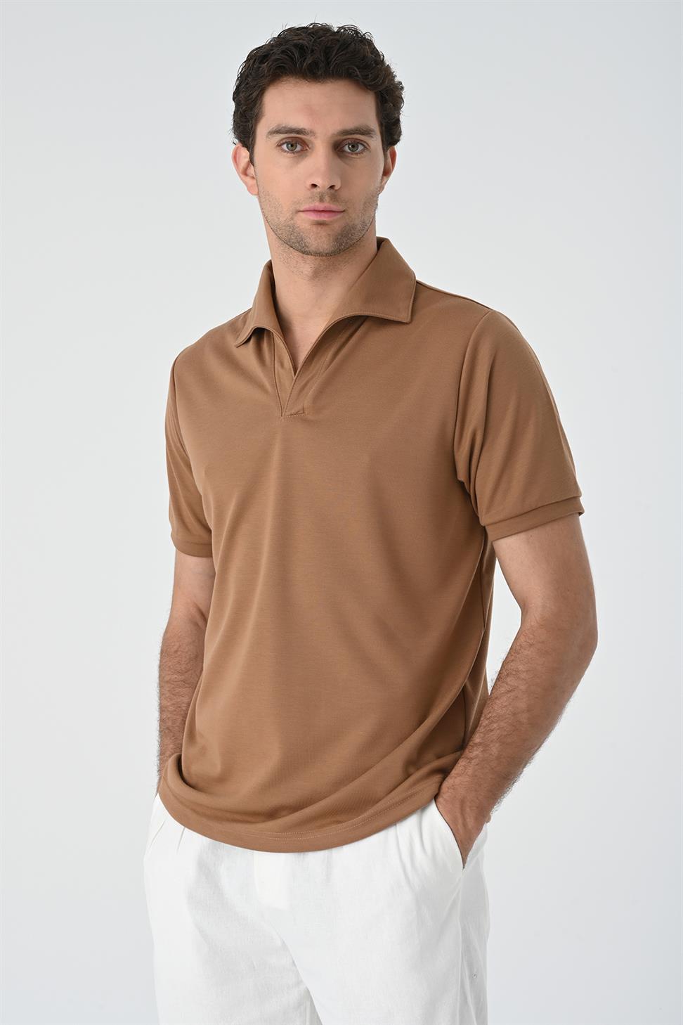 تي شيرت رجالي بياقة Apaş