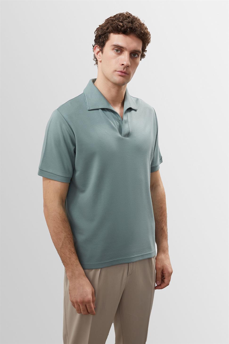 تي شيرت رجالي بياقة Apaş