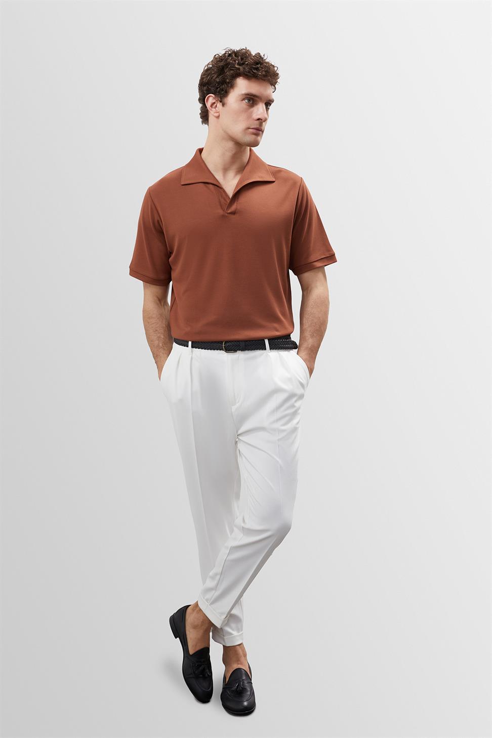 تي شيرت رجالي بياقة Apaş