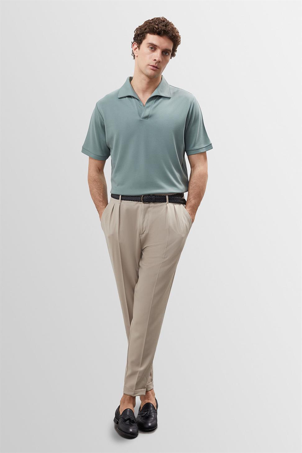 تي شيرت رجالي بياقة Apaş