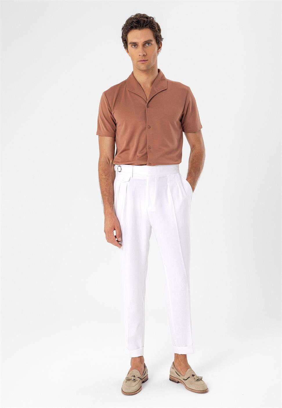 قميص بأكمام قصيرة وياقة Apaş