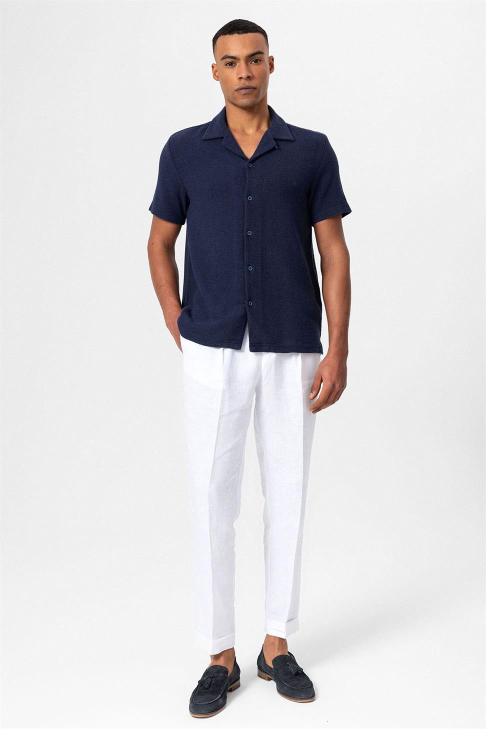 قميص رجالي محبوك بياقة Apaş